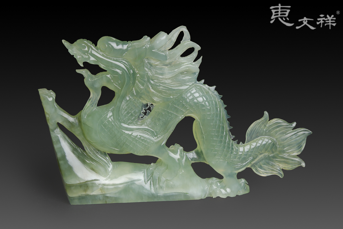 天然岫玉生肖龙