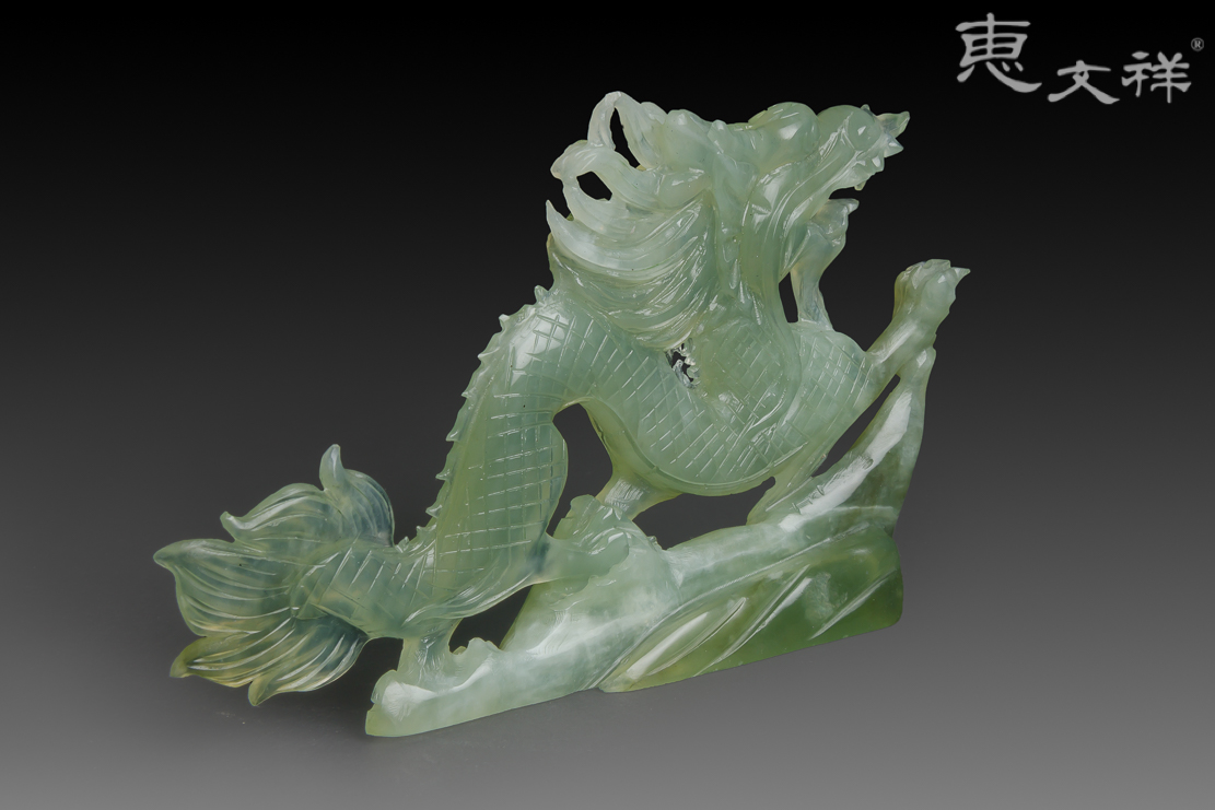 天然岫玉生肖龙