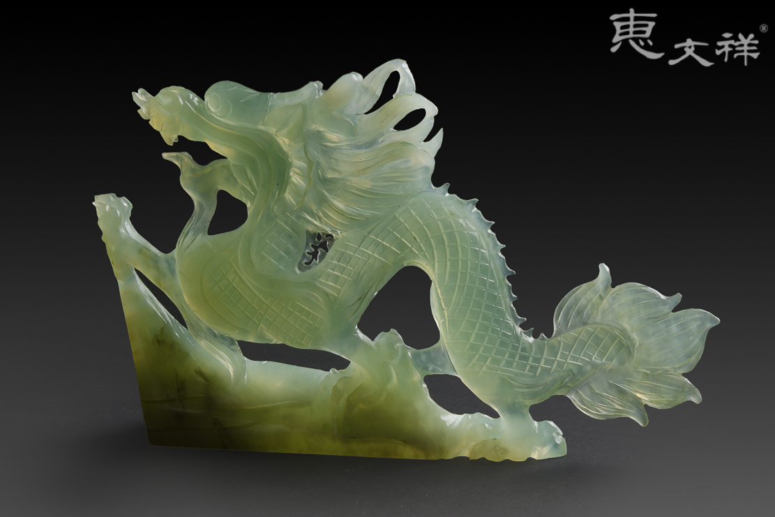 天然岫玉生肖龙